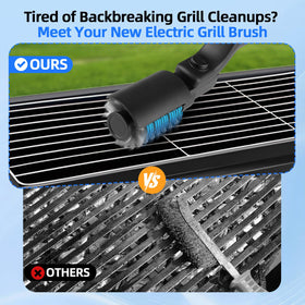 Mistcado cordless grill cleaner powered by 2600mAh battery for long cleaning sessions.
