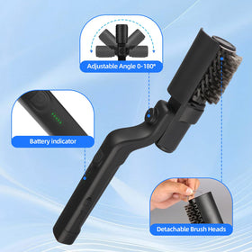 Mistcado grill brush 3-speed power control lets you tailor cleaning to grime and grease.