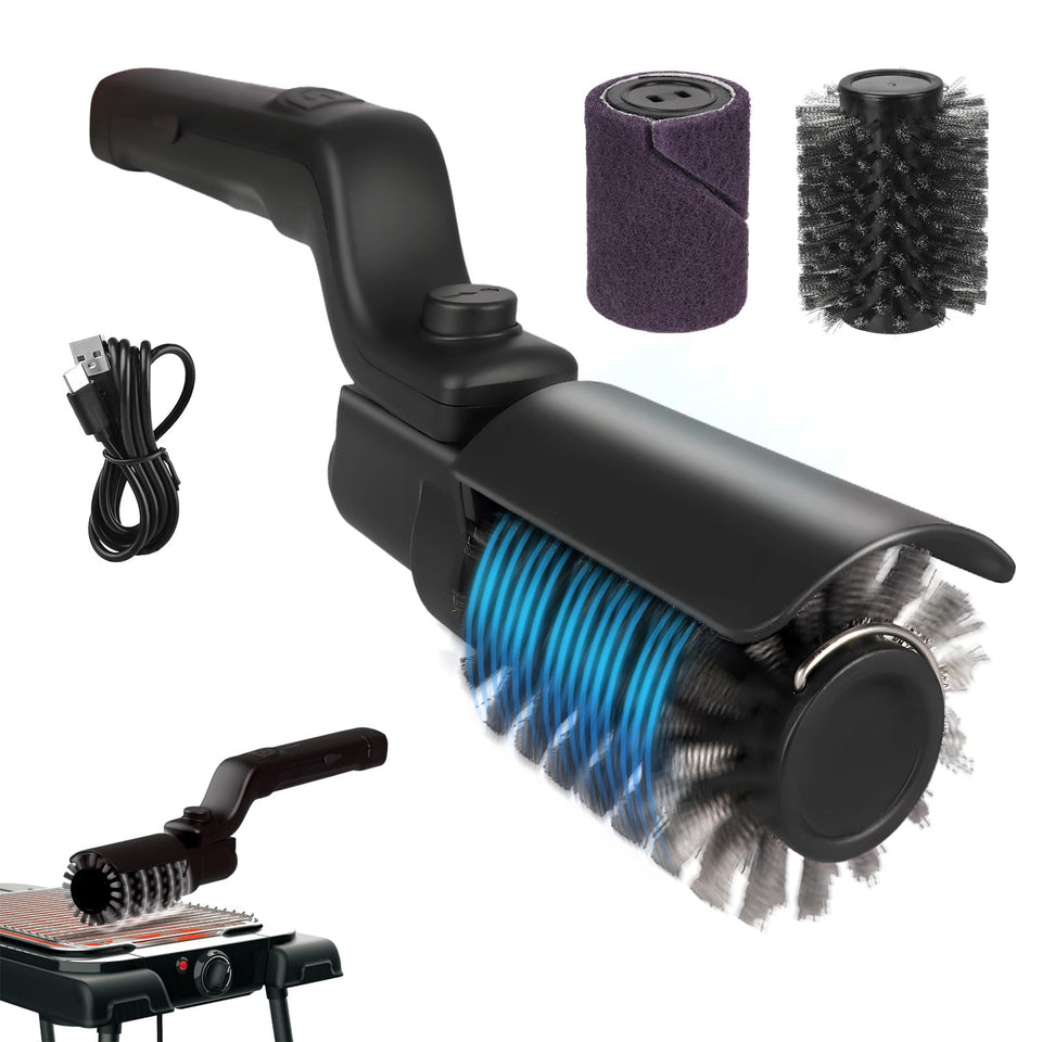 Mistcado upgraded electric grill brush with heavy-duty motor for fast, effective cleaning.