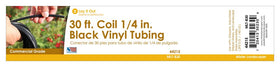 Mister Landscaper black 1/4in vinyl tubing packaged for storage