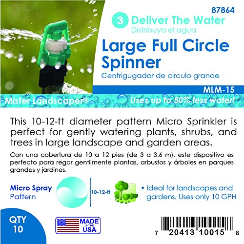 Mister Landscaper MLM-15 center-of-landscape use for greenhouses and large trees.