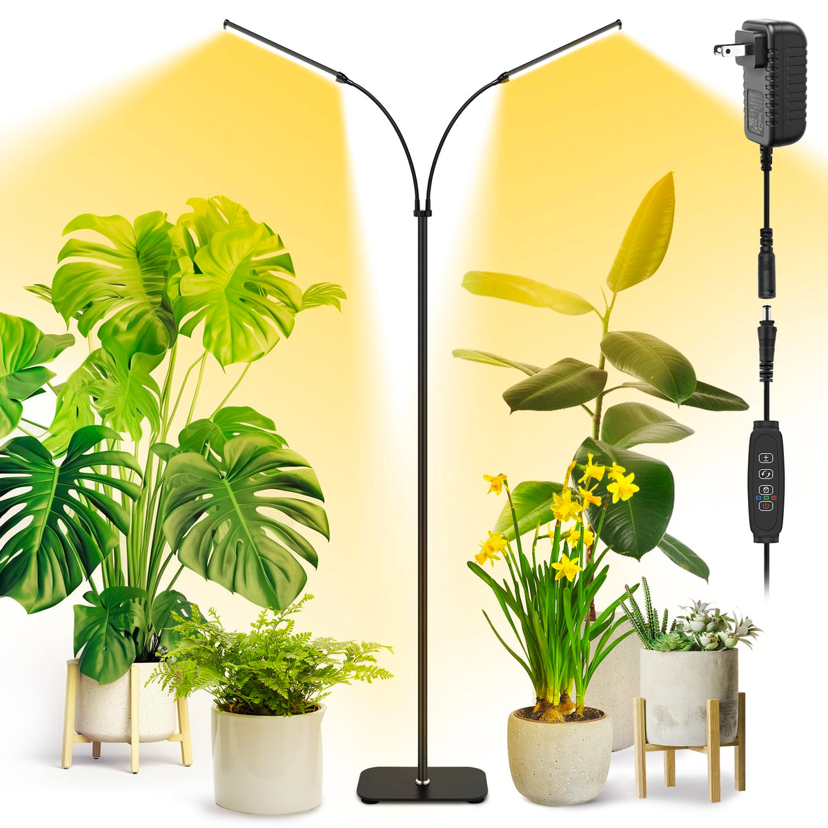 MistyJungle grow light full-spectrum LEDs boost indoor plant growth.