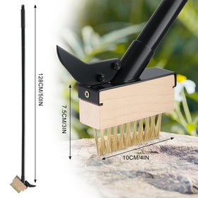 Mitclear curved metal scraper loosens weeds in tight gaps