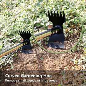 Mitclear extendable steel poles reach 58 inches for comfortable gardening.