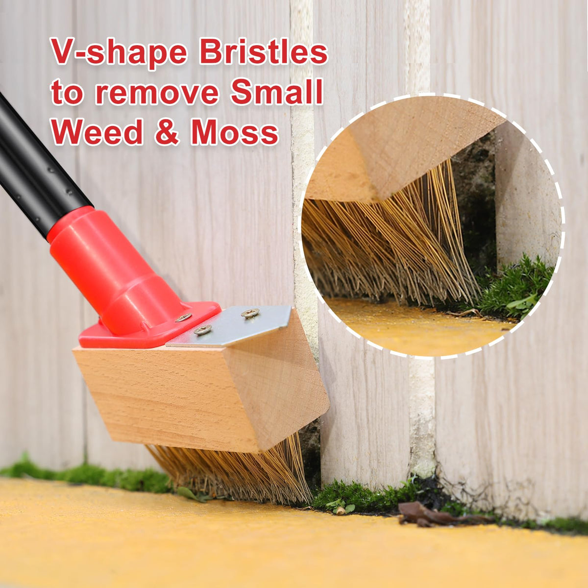 Mitclear telescopic handle lets you clean from sidewalks to driveways.