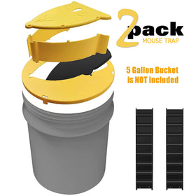 MITLINK bucket lid mouse trap angle shot illustrating multi-catch capacity for mice and small rats