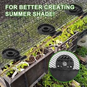 Mity Rain clip base with nails anchors fabric firmly for lasting shade.