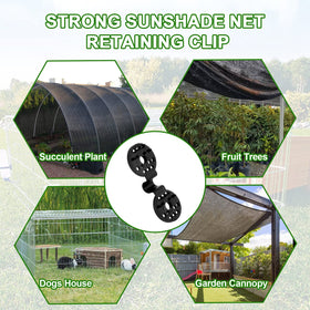 Mity Rain clips ideal for sunshade nets and anti-bird netting.