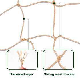 Miuezuth jute netting 5.9 inch mesh provides ample space for climbing plants.