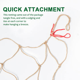 Miuezuth Jute Trellis Netting natural handwoven ephedra material and uniform holes