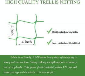 Miuezuth Trellis Netting shown with 4x4 mesh close-up and material detail.