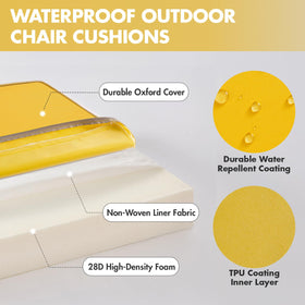 MIULEE 19x19x3-inch cushions offering ample support for standard chairs.