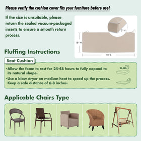 MIULEE 28D high-density foam provides firm yet comfortable seating