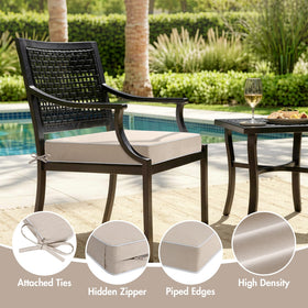 MIULEE beige outdoor chair cushion 19x19 suited for patios, poolsides, porches.