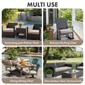 MIULEE beige outdoor chair cushion 19x19 designed for dining, lounging, and entertaining.