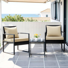 MIULEE seat cushion with secure ties to prevent slipping on furniture.