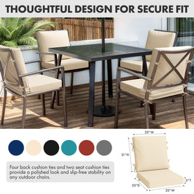 MIULEE cushion zipper and ties illustrate secure fit and slip-free stability.