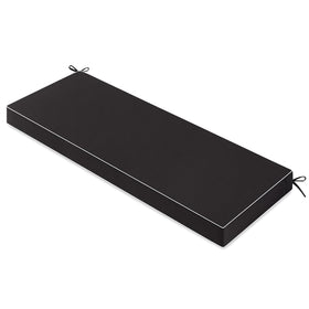 MIULEE black outdoor bench cushion front view showcases fade-resistant fabric for long outdoor use.