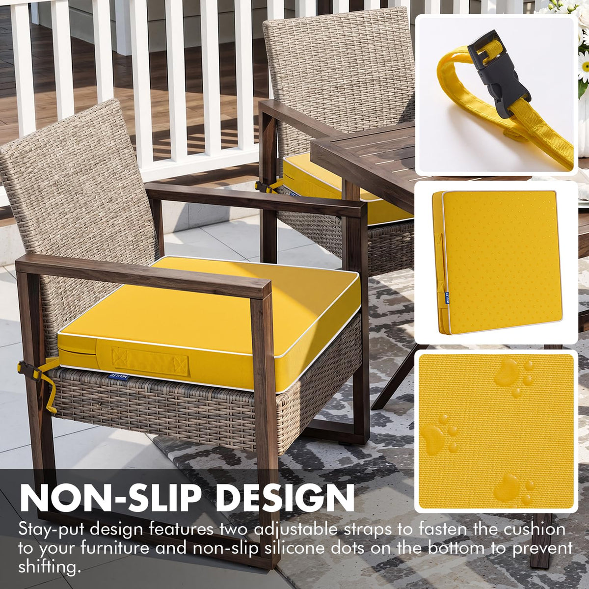 MIULEE cushions feature a built-in carry handle for easy transport.