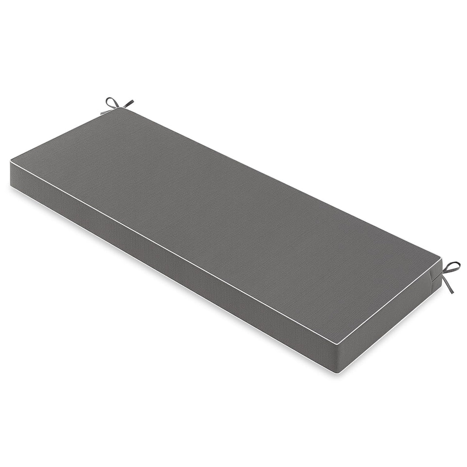 MIULEE dark grey outdoor bench cushion on a patio chair for all-day comfort