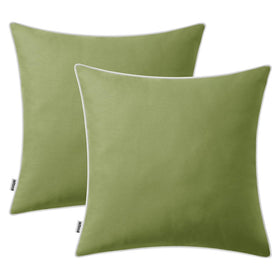MIULEE farmhouse-style pillow cover sage green 18x18 elevates living room décor