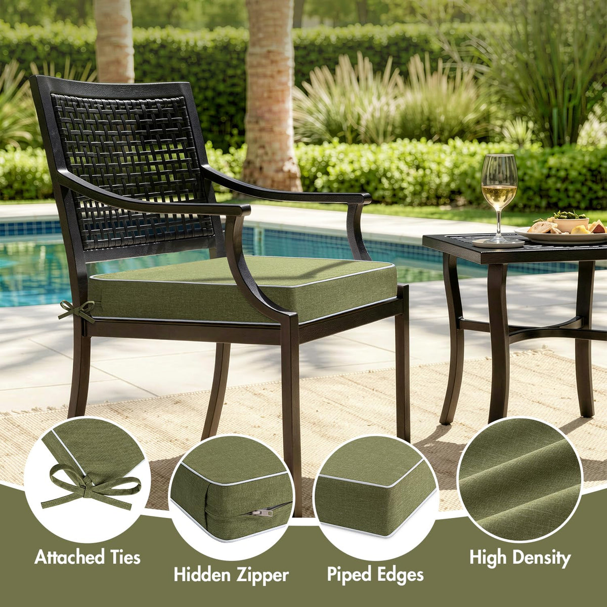 MIULEE cushions with 28D foam provide firm, lasting support