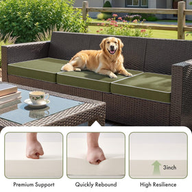 MIULEE cushions white piping adds tailored outdoor look and contrast
