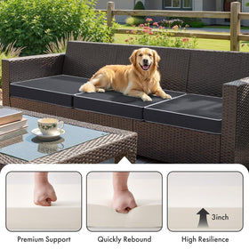 MIULEE 28D foam cushion provides firm, supportive seating.