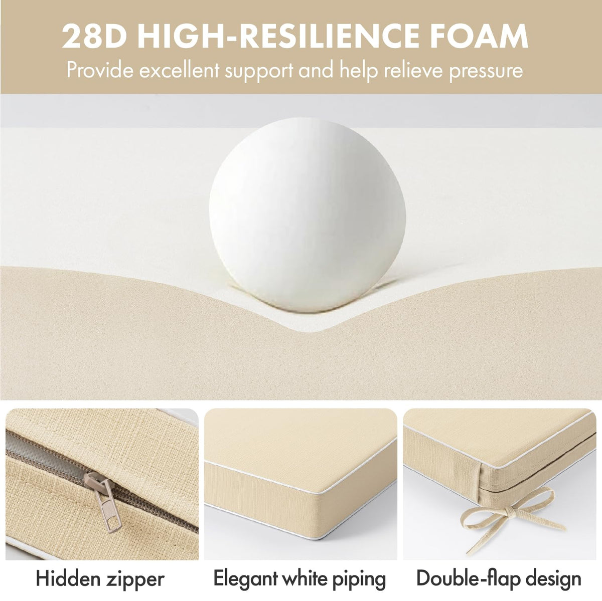 MIULEE hidden zipper double-flap design enables quick cover changes.