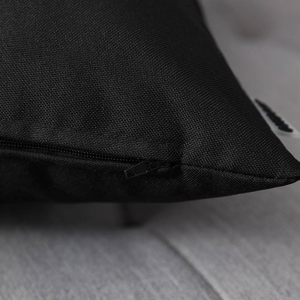 MIULEE black pillow cover with hidden zipper for neat appearance