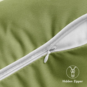 MIULEE hidden zipper pillow cover sage green 18x18 blends seamlessly with furniture