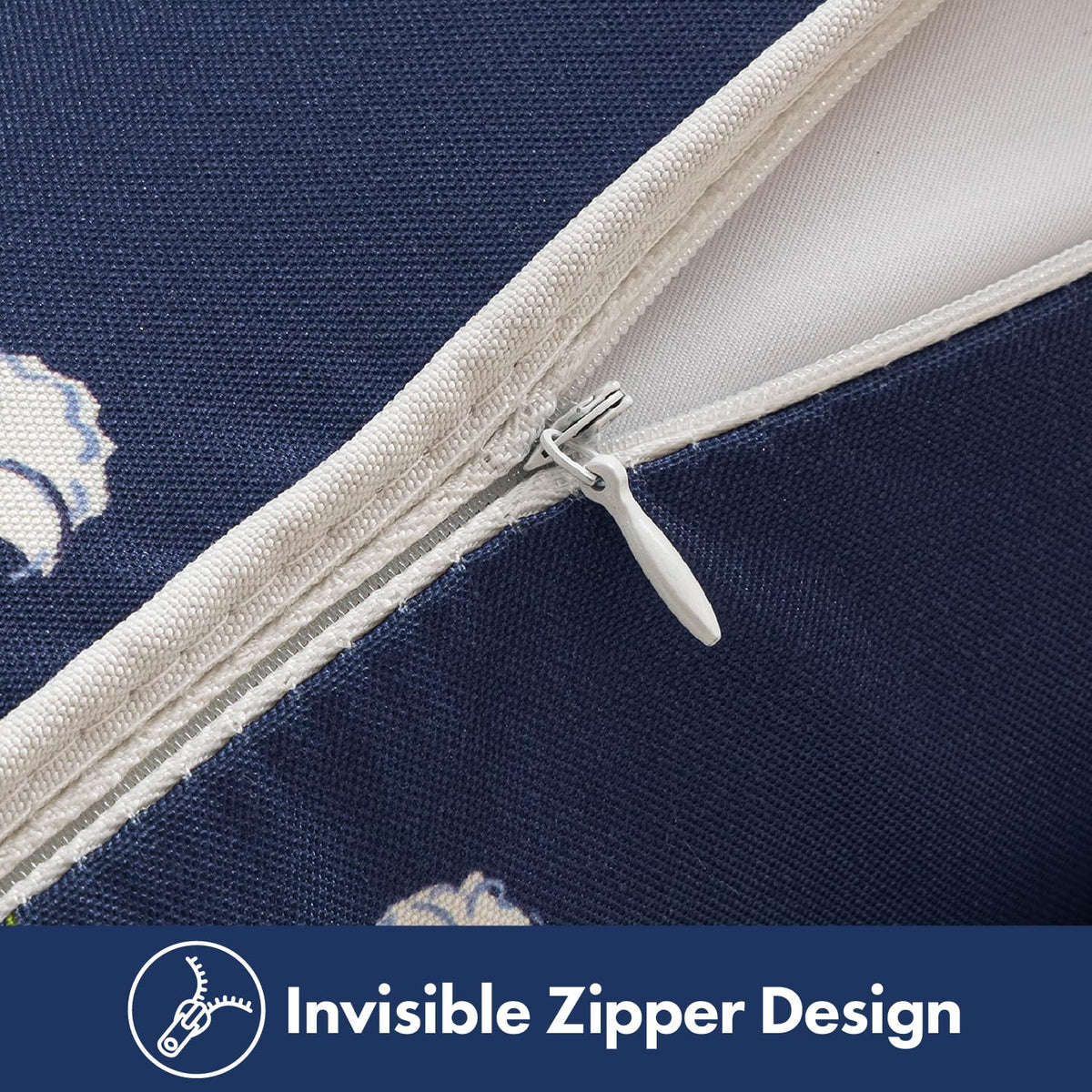 MIULEE invisible zipper eases removal and machine washing for maintenance.