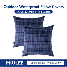 MIULEE machine-washable navy pillow cover for easy care