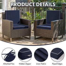 MIULEE navy cushion back detail with TPU backing provides reliable water protection