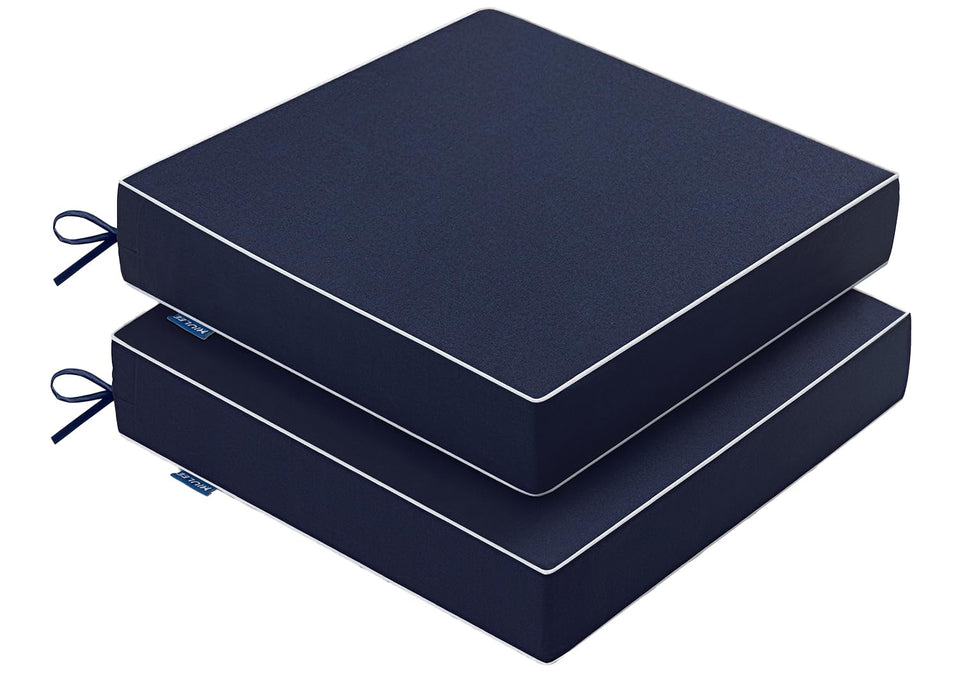 MIULEE navy outdoor chair cushions set of 2 ready for comfortable patio seating
