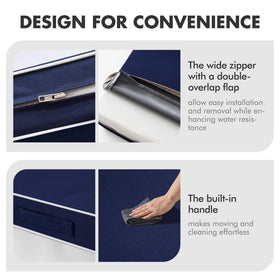 MIULEE navy back cushion with 25.5x19.5 inches size support