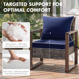MIULEE navy cushion built-in handle for effortless moving and cleaning