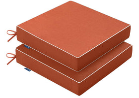 MIULEE orange outdoor chair cushions set 2, vivid color enhancing patio seating