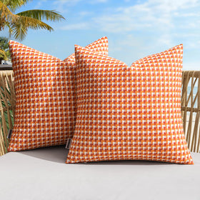 MIULEE orange outdoor pillow cover 18x18 adds vibrant patio comfort