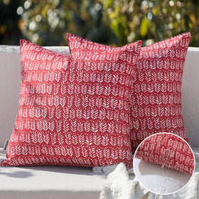 MIULEE outdoor pillow with red leaves cover adds cozy patio style.