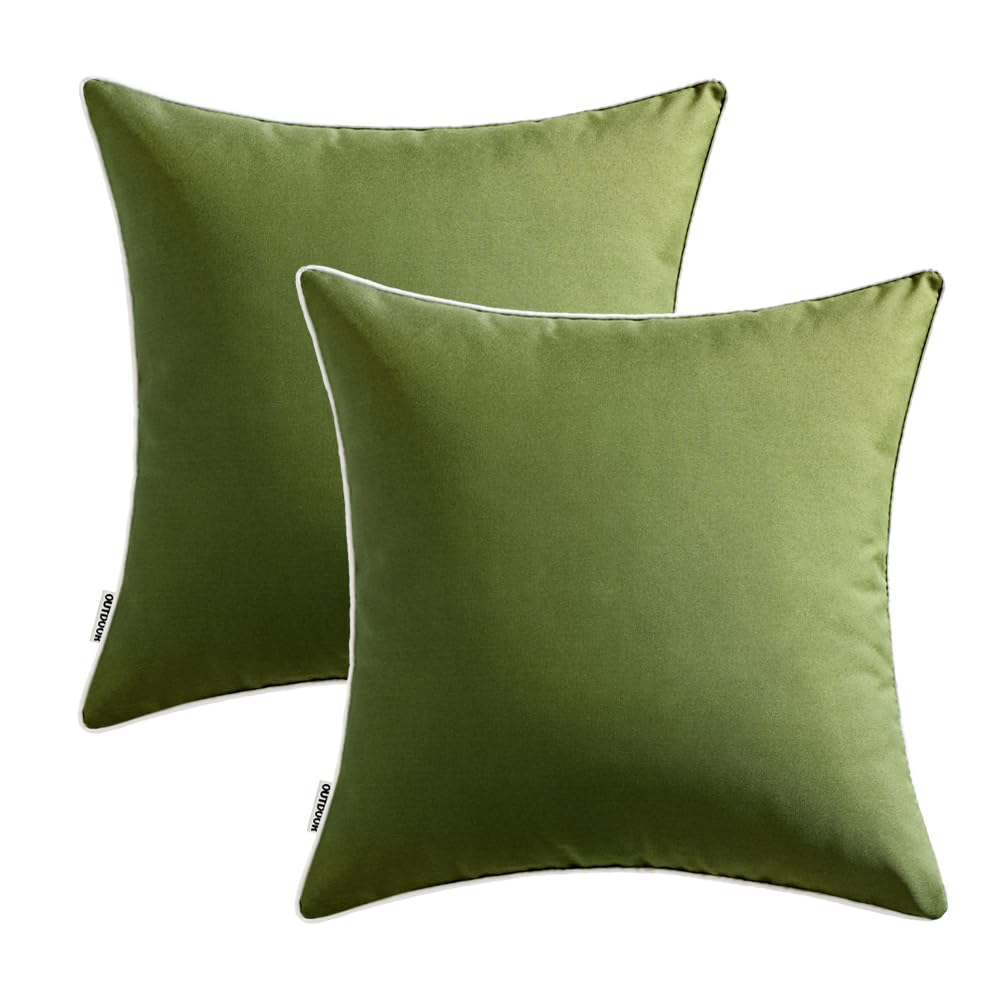 MIULEE moss green 18x18 cover fit for cushions on sofa, bed or patio
