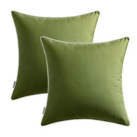 MIULEE moss green 18x18 cover fit for cushions on sofa, bed or patio