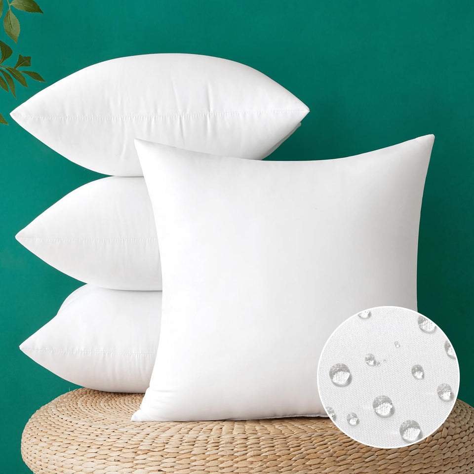 MIULEE outdoor pillow insert close-up shows waterproof PU coating for outdoor durability.