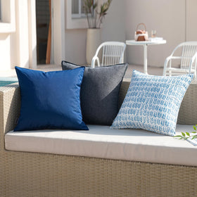 MIULEE outdoor pillow royal blue waterproof cover resists fades and sun exposure.
