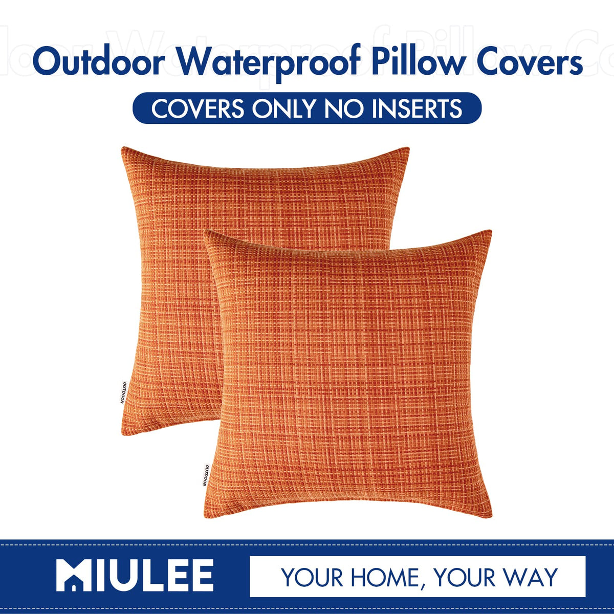 MIULEE weather-resistant cushion cover protects garden seating.