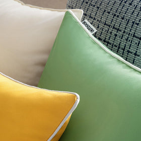 MIULEE two-pack yellow pillow covers 18x18 for outdoor furniture