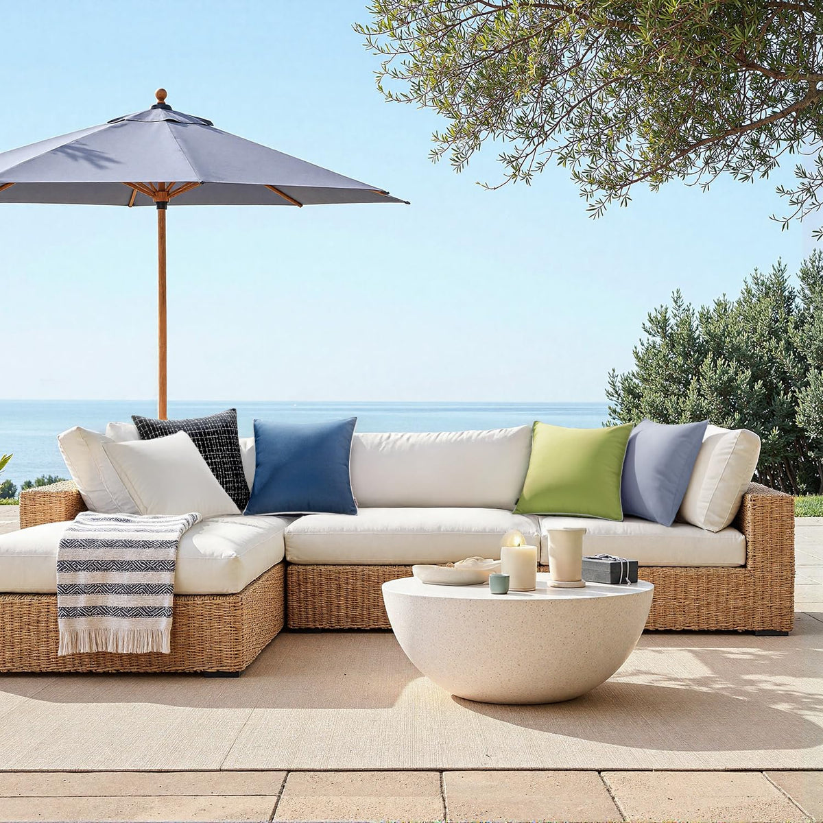 MIULEE patio garden outdoor pillow cover ready for outdoor decor and gatherings.