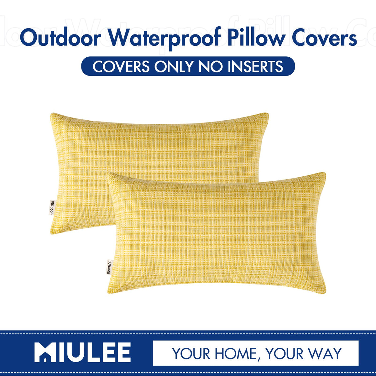 MIULEE pillow cover care; machine wash cold and tumble dry low.
