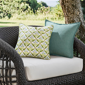 MIULEE pillow cover for outdoor patio with forest green design, enhances garden seating.