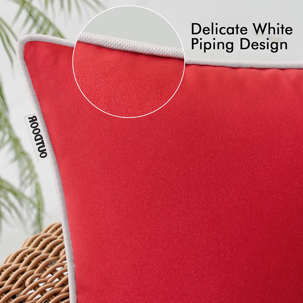 MIULEE waterproof square pillow cover ideal for garden furniture.
